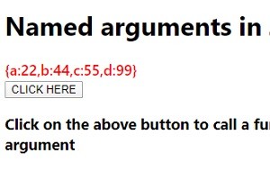 How to use named arguments in JavaScript functions?