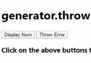 The generator.throw() method in JavaScript.