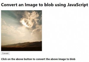How to convert an Image to blob using JavaScript?