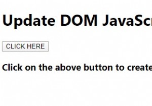 JavaScript program to update DOM
