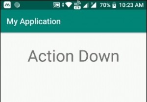 How to use action down event in android?