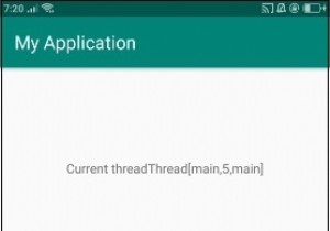 How to get current thread name in android?