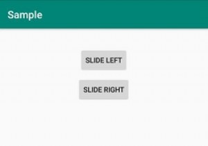 Create Left to Right slide animation in Android?