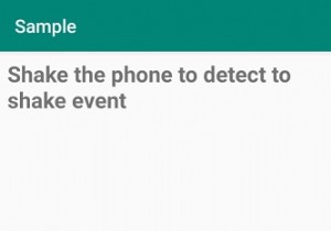 How to detect shake event in Android app?