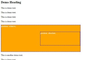 Absolute Positioning in CSS