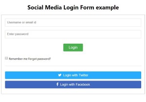 How to create a social media login form with CSS?