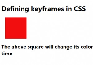 Defining Keyframes in CSS3