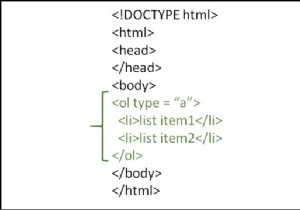 How to create an ordered list with list items numbered with lowercase letters in HTML?
