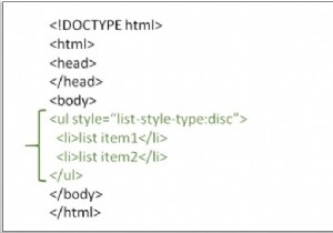 How to create an unordered list with disc bullets in HTML?