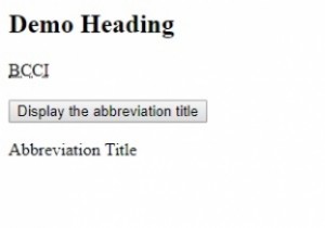 HTML DOM Abbreviation Object