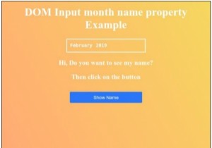 HTML DOM Input Month name Property