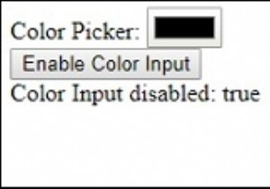 HTML DOM Input Color disabled Property