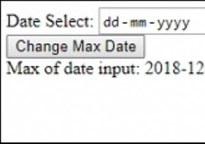 HTML DOM Input Date max Property