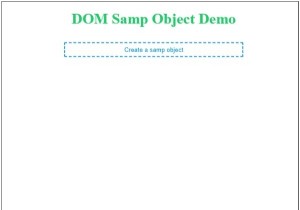 HTML DOM Samp Object