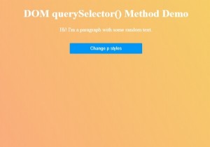 HTML DOM querySelector() Method