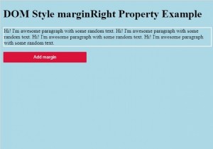 HTML DOM Style marginRight Property