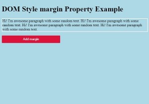 HTML DOM Style margin Property