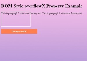 HTML DOM Style overflowX Property