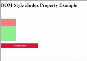 HTML DOM Style zIndex Property