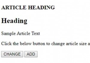 HTML DOM Article Object