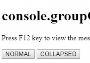 HTML DOM console.groupCollapsed() Method