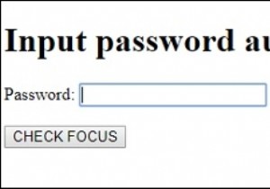 HTML DOM Input Password autofocus Property