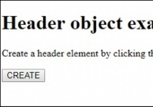 HTML DOM header object