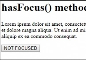 HTML DOM hasFocus() method.