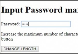 HTML DOM Input Password maxLength Property