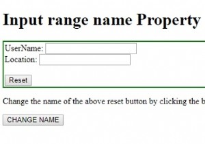 HTML DOM Input Reset name property