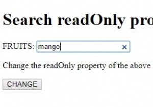 HTML DOM Input Search readOnly property