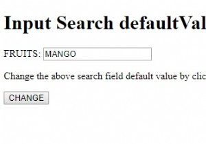 HTML DOM Input Search defaultValue Property