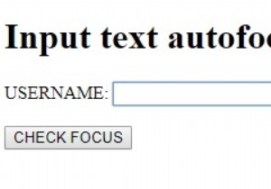 HTML DOM Input Text autofocus Property