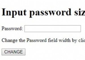 HTML DOM Input Password size property