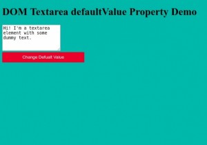 HTML DOM Textarea defaultValue Property