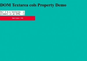 HTML DOM Textarea cols Property