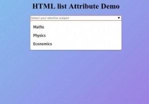 HTML list Attribute