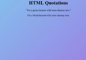 HTML Quotations