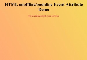 HTML onoffline Event Attribute