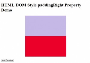 HTML DOM Style paddingRight Property
