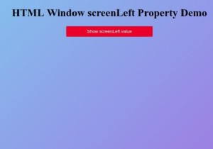 HTML Window screenLeft Property