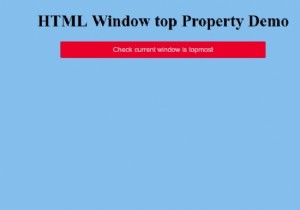 HTML Window top Property