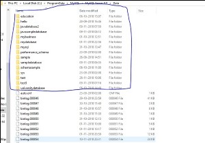 Where does MySQL store database files?