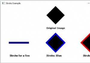 Explain the Stroke property of 2D shapes in JavaFX