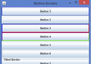 How can we apply different borders to JButton in Java?