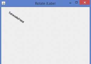 How can we rotate a JLabel text in Java?