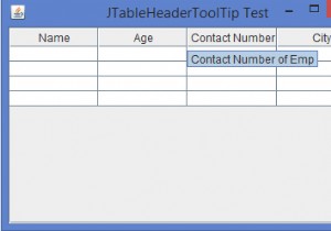 How to set a tooltip to each column of a JTableHeader in Java?