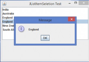 How to display a value when select a JList item in Java?