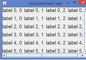How can we implement a scrollable JPanel in Java?