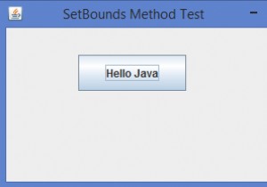 What is the use of setBounds() method in Java?